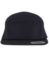 F9297 9297 Flexfit Jockey Canvas Cap Black colour image